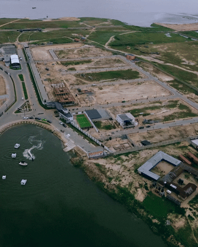 Aerial render of The Crescendo masterplan